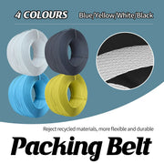 Packing Strap Roll 15MM Heavy Duty Binding Band Plastic Strapping for Packaging - Black V528-STRAP-BLACK-1ROLL-398442