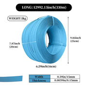 Packing Strap Roll 15MM Heavy Duty Binding Band Plastic Strapping for Packaging - Blue V528-STRAP-BLUE-1ROLL-920285