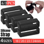 4/8pcs Watch Silicone Gel Ring Bracelet Rubber Bands for Men Women Fashion - 18mm-8pcs V528-STRAP-CLASP-18MM-8PCS-302853