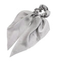 Chiffon Ponytail Scarf Bow Elastic Hair Rope Tie Scrunchies Ribbon Hair Bands - Grey V528-STREAMER-02-53163