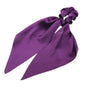 Chiffon Ponytail Scarf Bow Elastic Hair Rope Tie Scrunchies Ribbon Hair Bands - Purple V528-STREAMER-11-32226