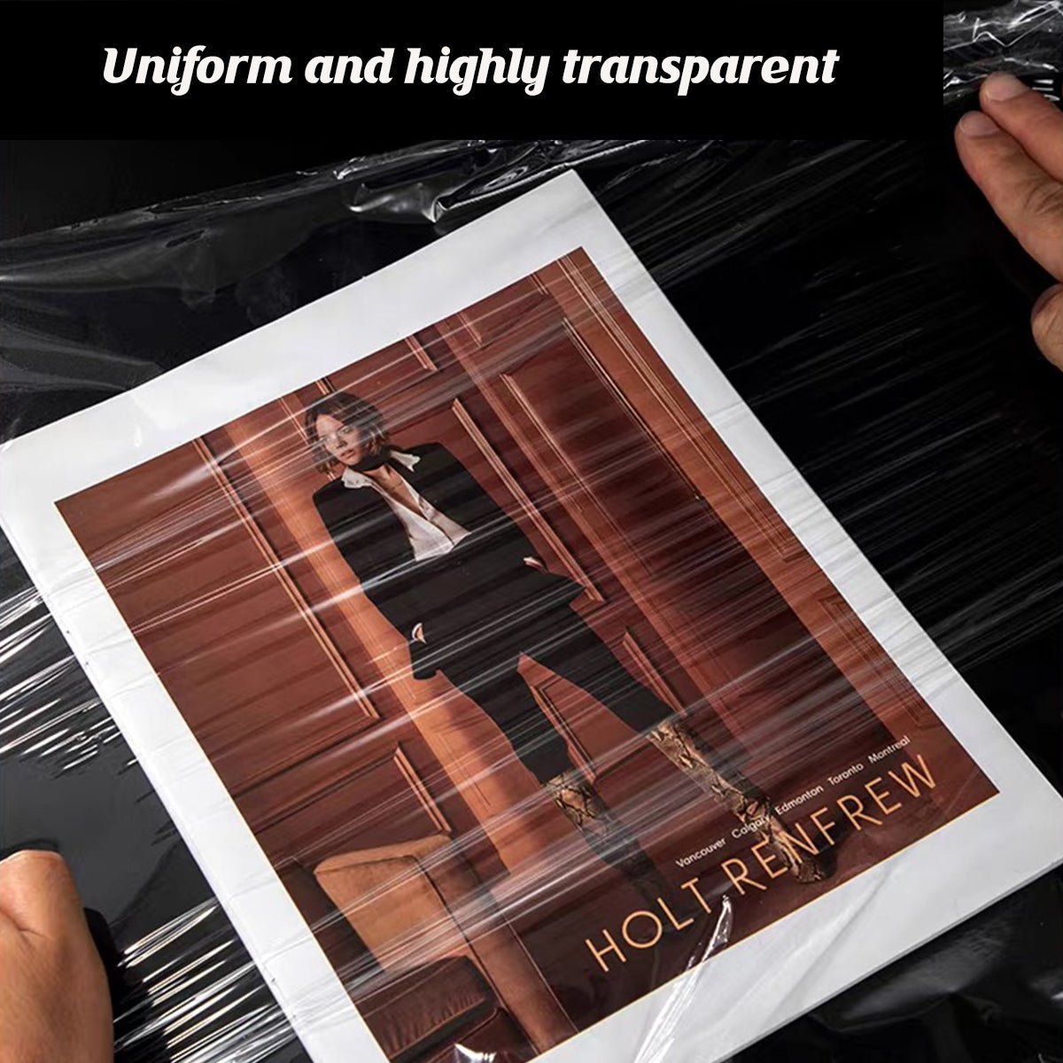 Stretch Film PE Winding Film Transparent 45CM Wide Logistics Wrapping Film V528-STRETCH-FILM-45CM-400M-807164