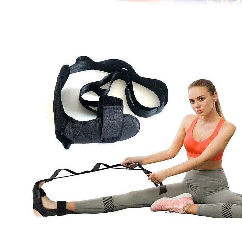 Yoga Flexibility Stretch Band Leg Fascia Stretcher Strap Ballet Gym Trainer V528-STRETCHBELT-BLACK-17637