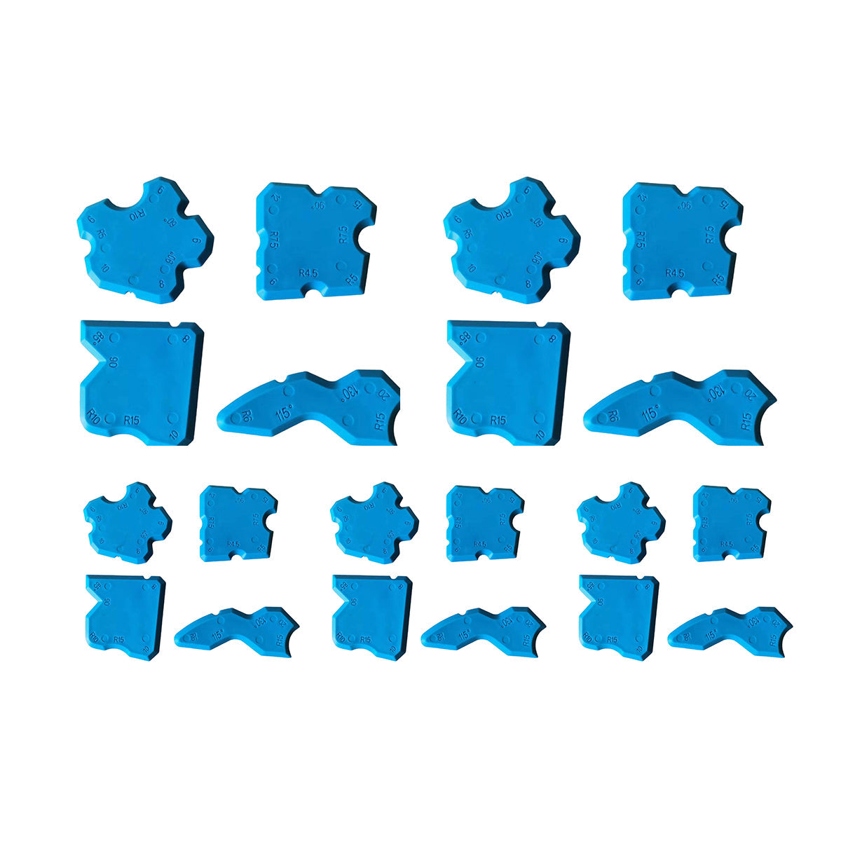 20pcs Caulk Smear Scraper Set Kitchen Bathroom Sink Sealant Joint Finishing Tool - Sky Blue V528-STRICKLE-5SET-SKY-BLUE-942058