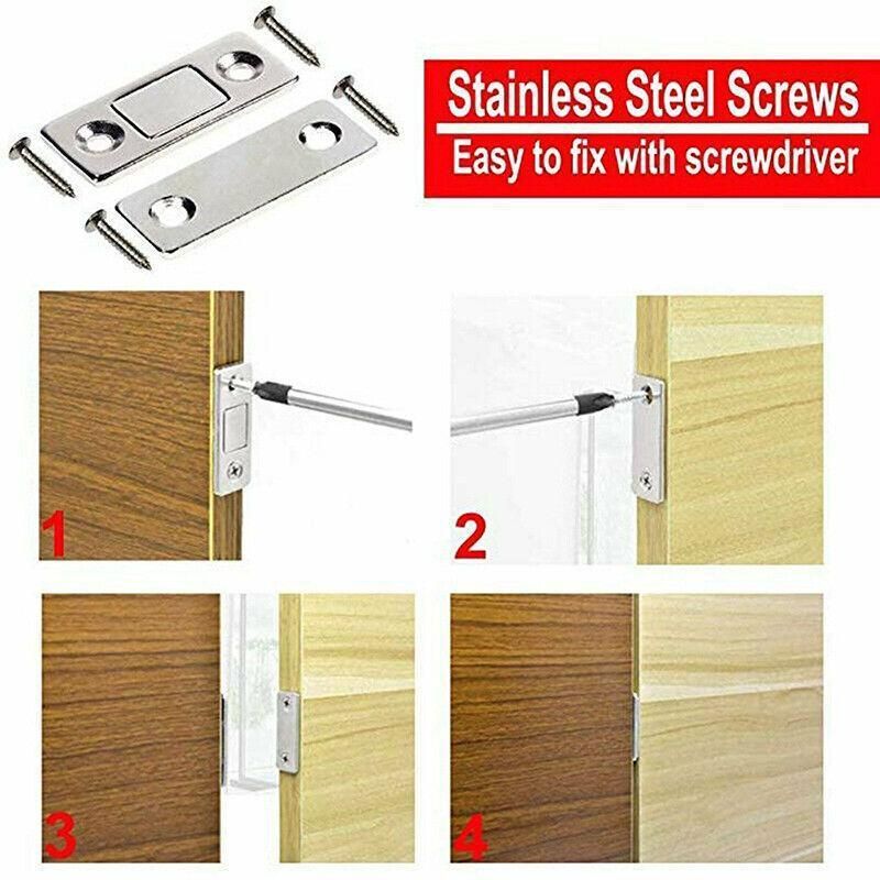 8Pcs Strong Magnetic Door Catch Ultra Thin For Door Cabinet Cupboard Glass Latch V528-STRONGMAGNETIC-8PCS-566741