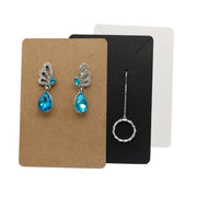 40pcs Jewellery Display Cards Necklace Earring Holder Kraft Paper 6x9cm - White V528-STUDLINGCARD-WHITE-99331
