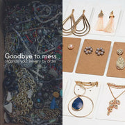 40pcs Jewellery Display Cards Necklace Earring Holder Kraft Paper 6x9cm - White V528-STUDLINGCARD-WHITE-99331