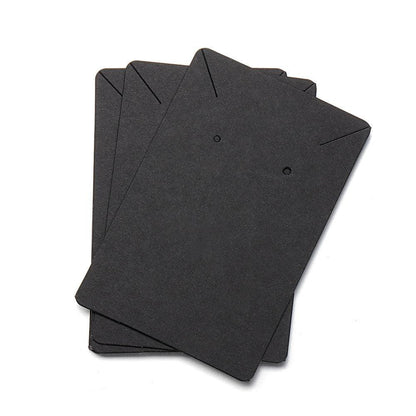 40pcs Jewellery Display Cards Necklace Earring Holder Kraft Paper 6x9cm - White V528-STUDLINGCARD-WHITE-99331
