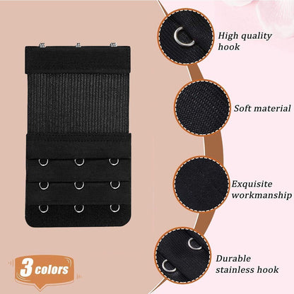 Maternity Strap Clip On Bra Extender Extension 2 Hooks Ladies Plus Size - Black V528-STYLE-2HOOKS-COLOUR-BLACK17402