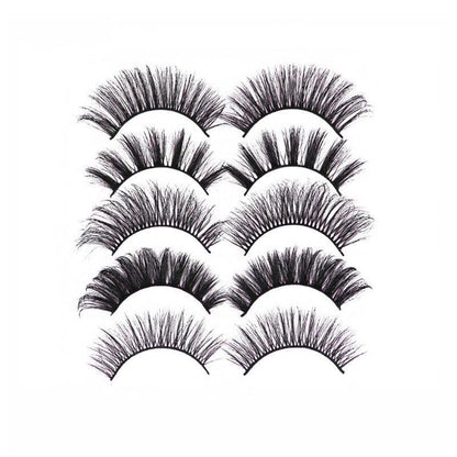 5 Pairs 3D Thick Mink Fake False Eyelashes Natural Long Wispy Makeup Lashes Au - 3D-46 V528-STYLE-3D-4624324