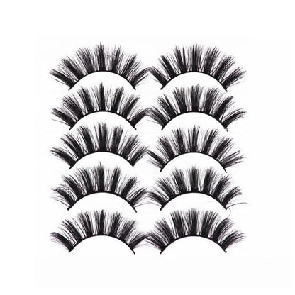 5 Pairs 3D Thick Mink Fake False Eyelashes Natural Long Wispy Makeup Lashes Au - 3D-47 V528-STYLE-3D-4785270