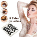 5 Pairs 3D Thick Mink Fake False Eyelashes Natural Long Wispy Makeup Lashes Au - 3D-55 V528-STYLE-3D-5565909