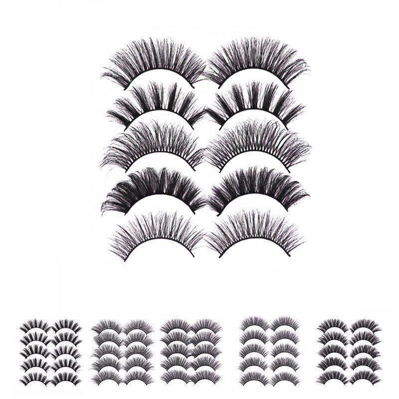 5 Pairs 3D Thick Mink Fake False Eyelashes Natural Long Wispy Makeup Lashes Au - 3D-55 V528-STYLE-3D-5565909