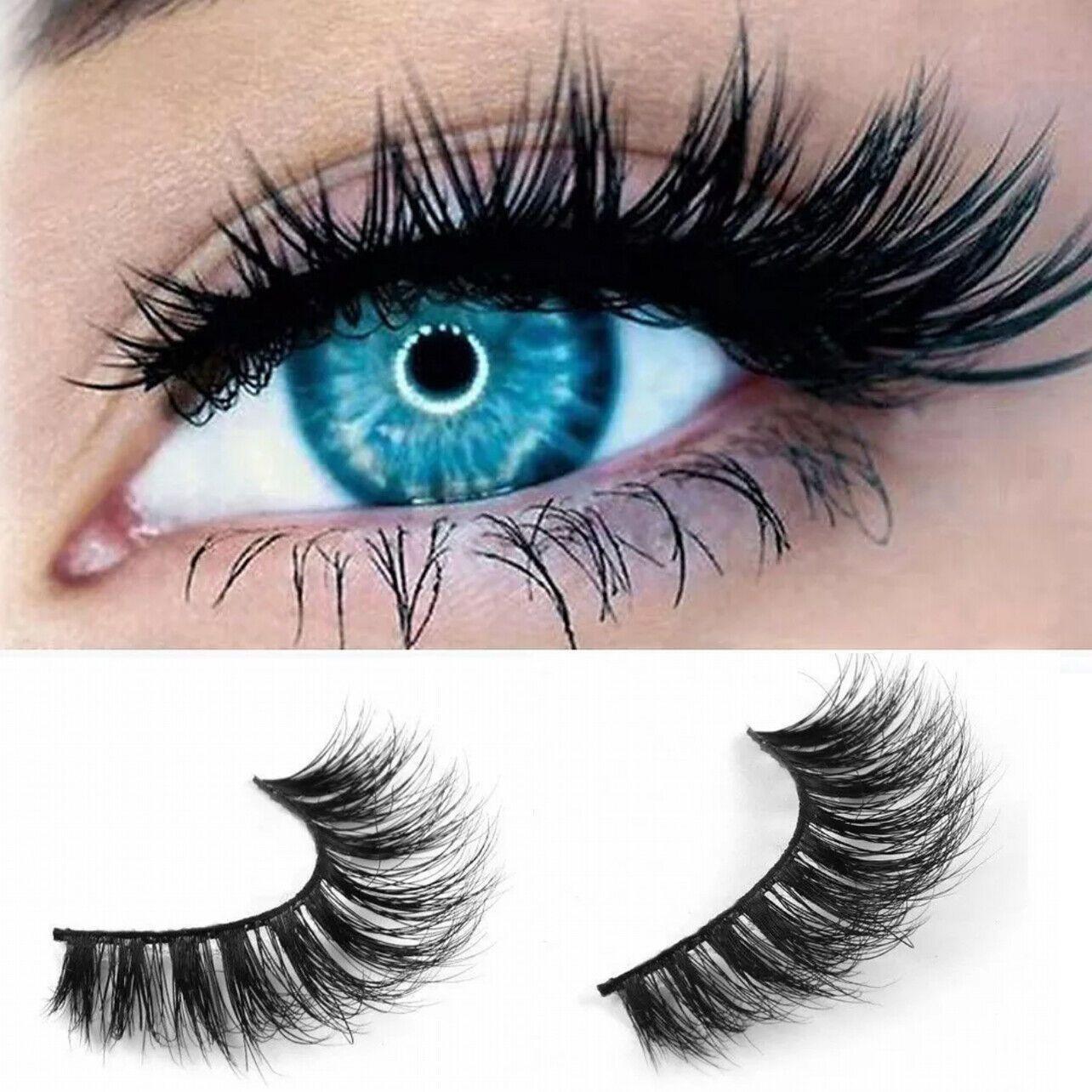 5 Pairs 3D Thick Mink Fake False Eyelashes Natural Long Wispy Makeup Lashes Au - 3D-55 V528-STYLE-3D-5565909