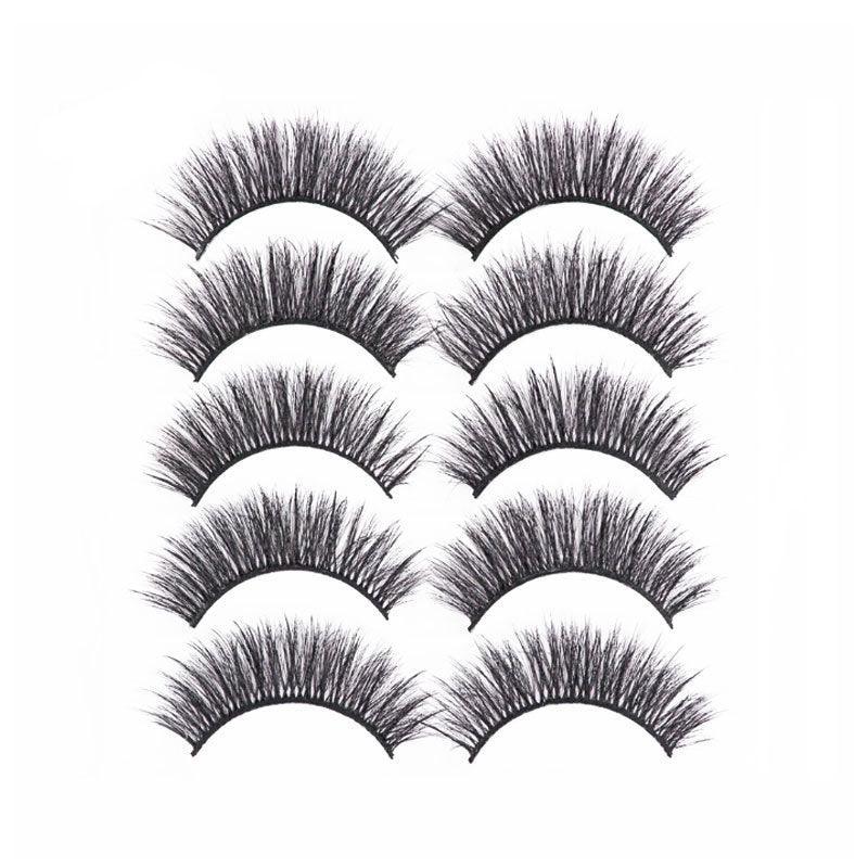 5 Pairs 3D Thick Mink Fake False Eyelashes Natural Long Wispy Makeup Lashes Au - 3D-55 V528-STYLE-3D-5565909