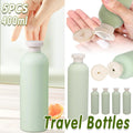 5PCS Green Squeeze Bottles Refillable Plastic Liquid Soap Lotion Travel Use V528-SUB-BOTTLE-4PCS-400ML-584361