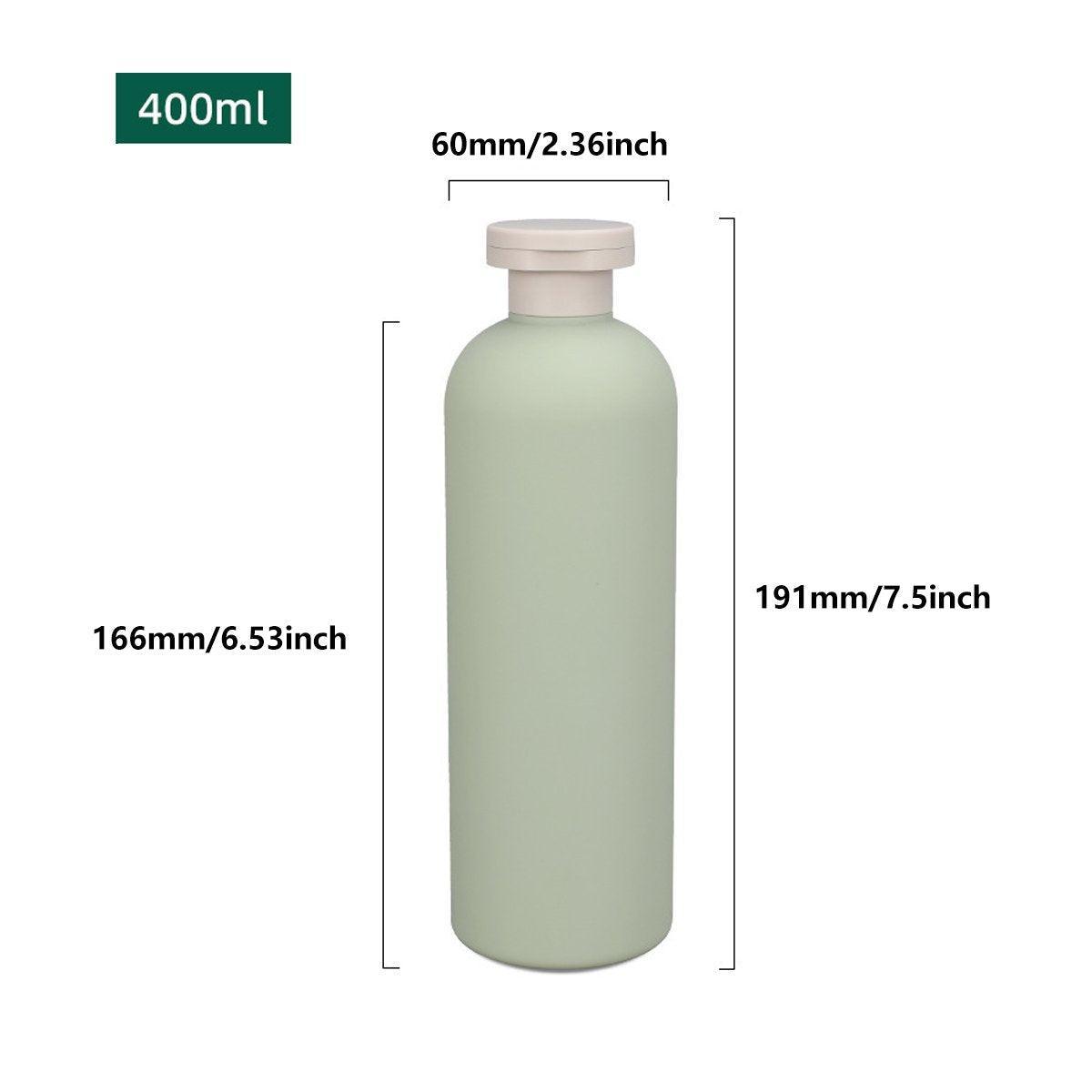 5PCS Green Squeeze Bottles Refillable Plastic Liquid Soap Lotion Travel Use V528-SUB-BOTTLE-4PCS-400ML-584361