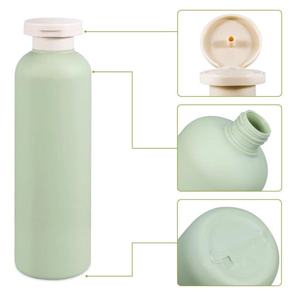 5PCS Green Squeeze Bottles Refillable Plastic Liquid Soap Lotion Travel Use V528-SUB-BOTTLE-4PCS-400ML-584361