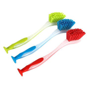 Multi Functional Long Handle Cleaning Brush Vertical Suction Kitchen Brush - Blue V528-SUCTION-CUP-BRUSH-BLUE-106548