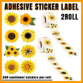 2 Rolls Sunflower Stickers Handmade Flower Decoration Labels for Craft Projects V528-SUNFLOWER-STICKER-2ROLL-647758