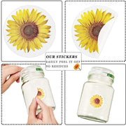 2 Rolls Sunflower Stickers Handmade Flower Decoration Labels for Craft Projects V528-SUNFLOWER-STICKER-2ROLL-647758