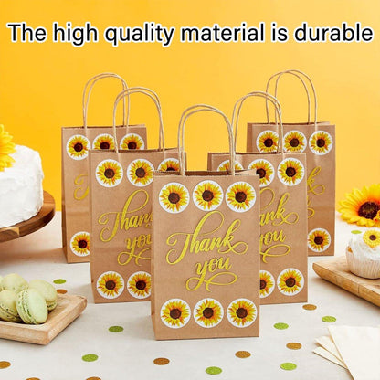 2 Rolls Sunflower Stickers Handmade Flower Decoration Labels for Craft Projects V528-SUNFLOWER-STICKER-2ROLL-647758