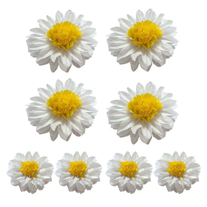 8PCS Sunflower Daisy Paper Flowers 20cm/30cm Wall Hanging Party Room Decoration V528-SUNFLOWER-WHITE-8PCS-575362