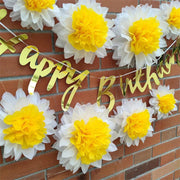 8PCS Sunflower Daisy Paper Flowers 20cm/30cm Wall Hanging Party Room Decoration V528-SUNFLOWER-WHITE-8PCS-575362