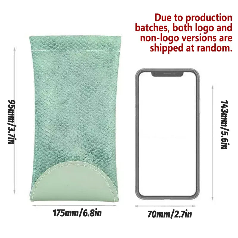 Mouth Snapped Sunglasses Eyeglass Glasses Case Soft Pouch Bag Pocket Spectacle - Light Green V528-SUNGLASSES-BAG-LIGHTGREEN-581298