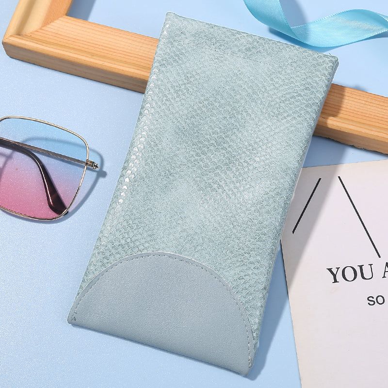 Mouth Snapped Sunglasses Eyeglass Glasses Case Soft Pouch Bag Pocket Spectacle - Light Green V528-SUNGLASSES-BAG-LIGHTGREEN-581298