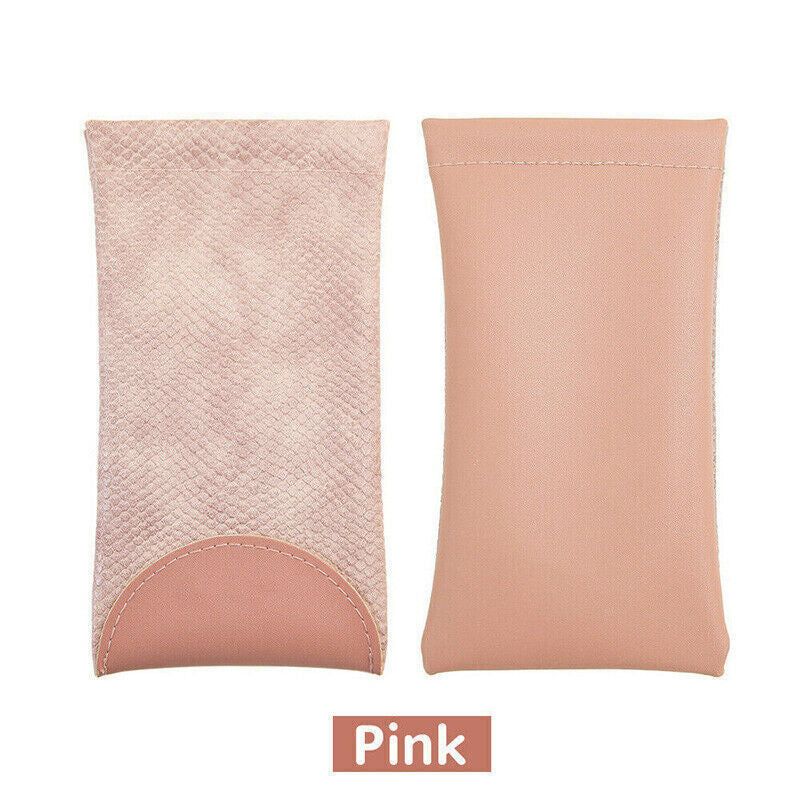 Mouth Snapped Sunglasses Eyeglass Glasses Case Soft Pouch Bag Pocket Spectacle - Pink V528-SUNGLASSES-BAG-LIGHTPINK-54112