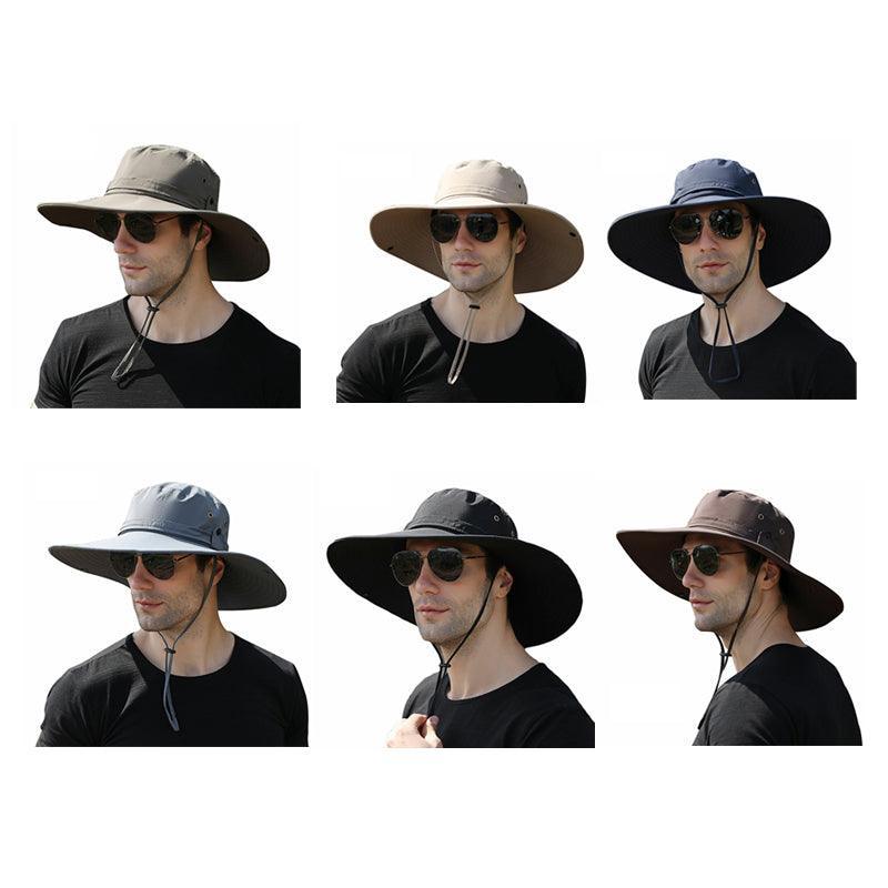 Outdoor Uv Protection Sun Hat Wide Brim Cap Quick-Drying Hat For Fishing Hiking - Green V528-SUNHAT-GREEN-433401