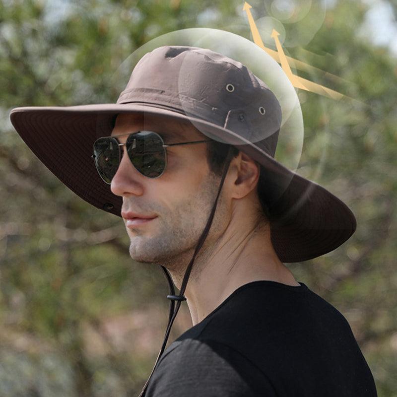 Outdoor Uv Protection Sun Hat Wide Brim Cap Quick-Drying Hat For Fishing Hiking - Green V528-SUNHAT-GREEN-433401