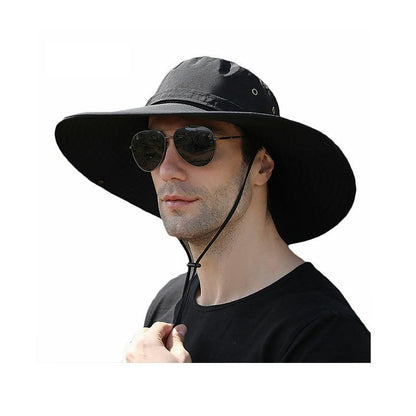 Outdoor Uv Protection Sun Hat Wide Brim Cap Quick-Drying Hat For Fishing Hiking - Green V528-SUNHAT-GREEN-433401