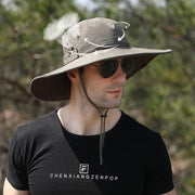 Outdoor Uv Protection Sun Hat Wide Brim Cap Quick-Drying Hat For Fishing Hiking - Grey V528-SUNHAT-GREY-305397