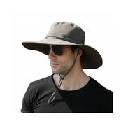 Outdoor Uv Protection Sun Hat Wide Brim Cap Quick-Drying Hat For Fishing Hiking - Grey V528-SUNHAT-GREY-305397