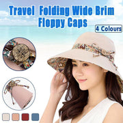 Wide Brim Sun Hat for Women Foldable Floppy Beach Cap with Bow Travel Style - Grey V528-SUNHAT-GREY-657611