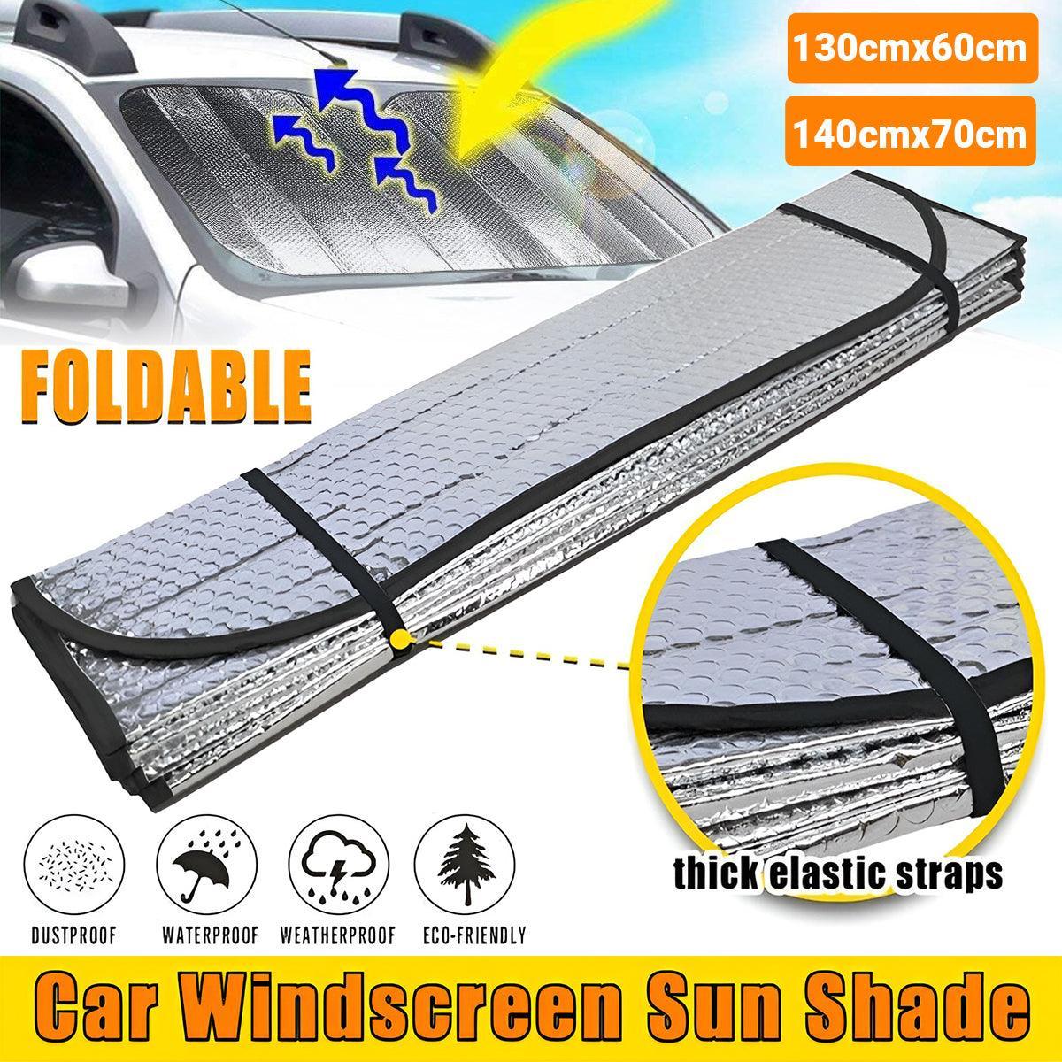 Car Windscreen Sun Shade Heat Reflective Windshield Front Rear Window Uv Block - 140*70 V528-SUNSHADE-140-70-386059