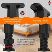 4pcs Adjustable Bed Frame Feet Ribbed Furniture Support Legs Sturdy Foundation V528-SUPPORT-4PCS-442483