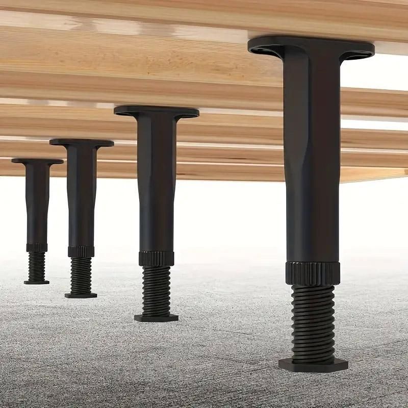 4pcs Adjustable Bed Frame Feet Ribbed Furniture Support Legs Sturdy Foundation V528-SUPPORT-4PCS-442483