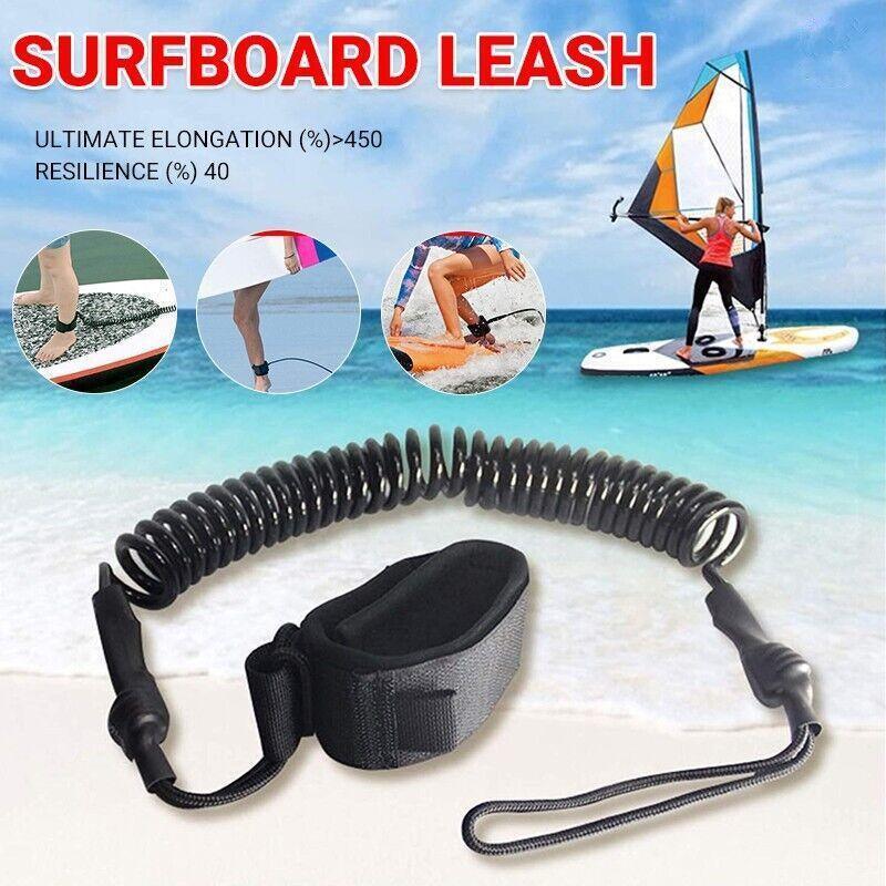 3m Coiled Surfboard Leash Paddleboard Ankle Wrist Strap for SUP V528-SURFINGROPE-812449