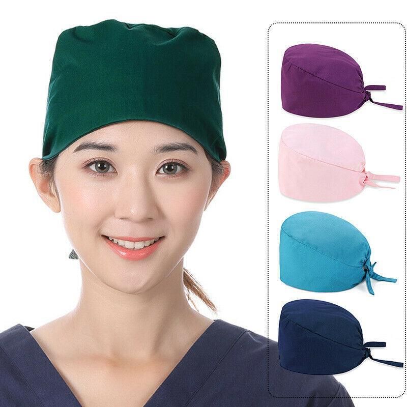 100% Cotton Unisex Surgical Scrub Cap for Doctors & Nurses - Blue V528-SURGICALSCRUBCAP-BLUE-90513