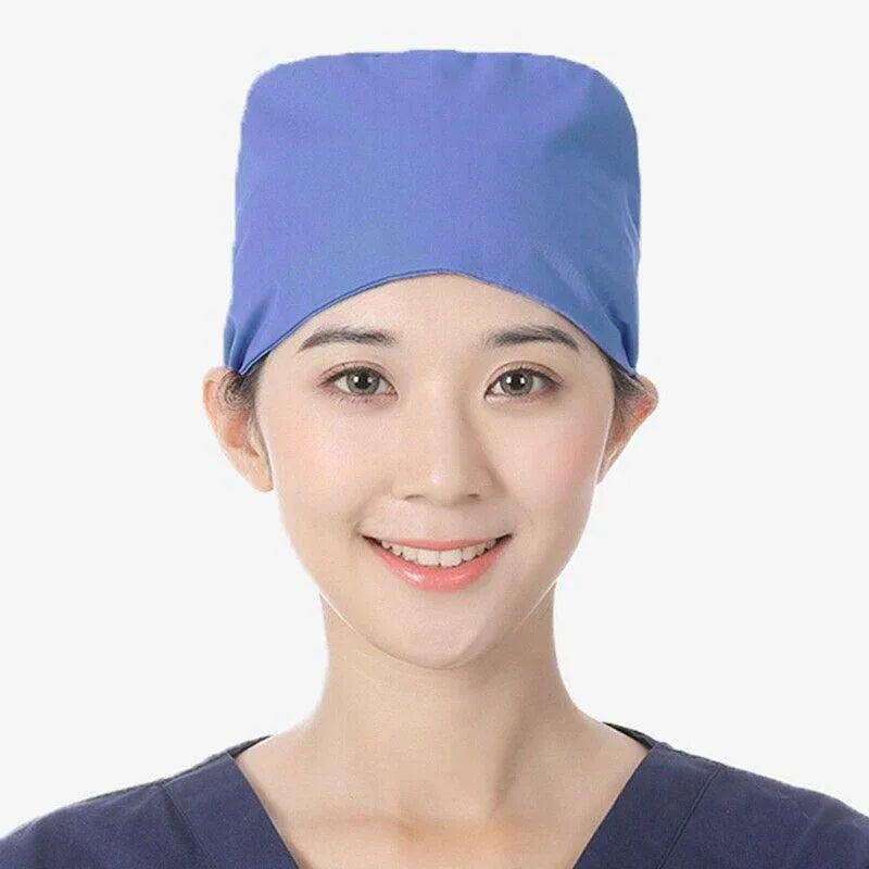 100% Cotton Unisex Surgical Scrub Cap for Doctors & Nurses - Blue V528-SURGICALSCRUBCAP-BLUE-90513