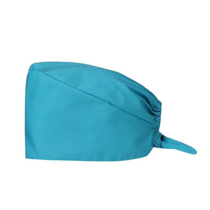 100% Cotton Unisex Surgical Scrub Cap for Doctors & Nurses - Cyan V528-SURGICALSCRUBCAP-CYAN-73408