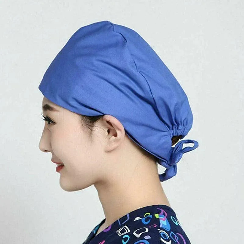 100% Cotton Unisex Surgical Scrub Cap for Doctors & Nurses - Pink V528-SURGICALSCRUBCAP-PINK-75663