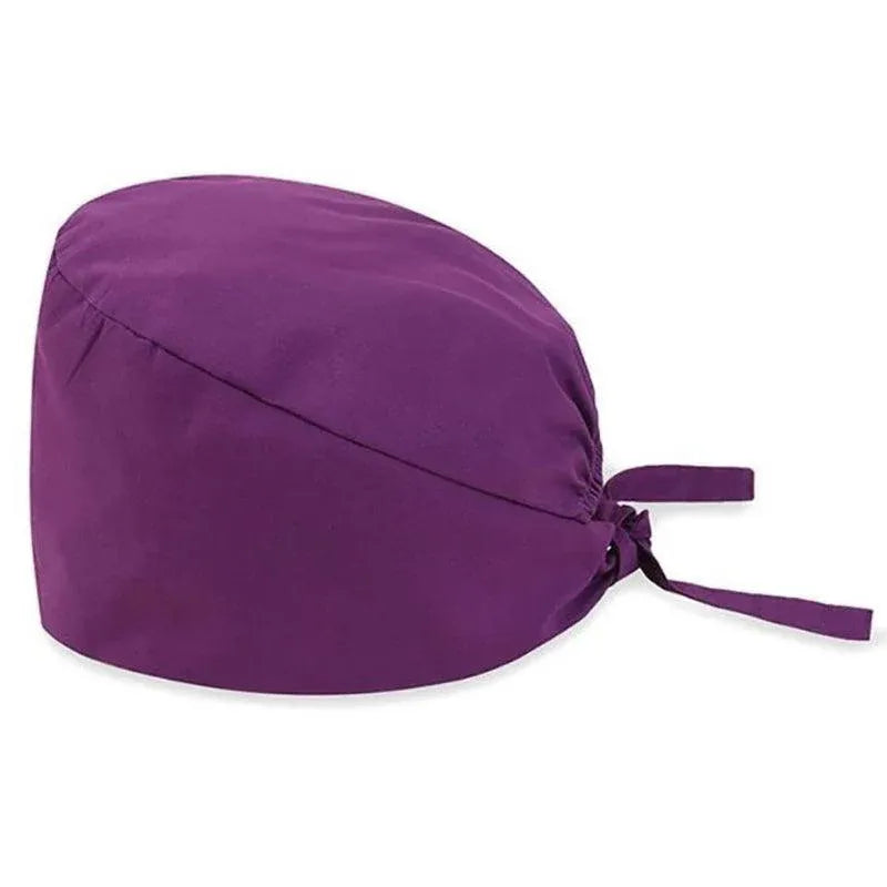 100% Cotton Unisex Surgical Scrub Cap for Doctors & Nurses - Purple V528-SURGICALSCRUBCAP-PURPLE-40476