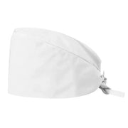 100% Cotton Unisex Surgical Scrub Cap for Doctors & Nurses - White V528-SURGICALSCRUBCAP-WHITE-19927
