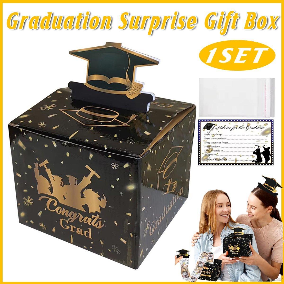 Birthday Creative Money-drawing Gift Box Graduation Party Money Drawing Box V528-SURPRISEBOXBLACKFINISHSCHOOL-539350