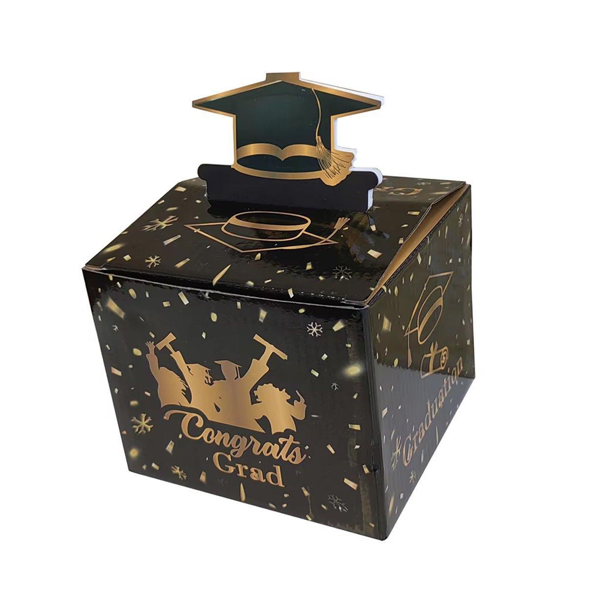 Birthday Creative Money-drawing Gift Box Graduation Party Money Drawing Box V528-SURPRISEBOXBLACKFINISHSCHOOL-539350