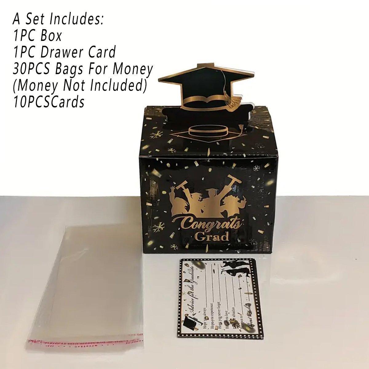 Birthday Creative Money-drawing Gift Box Graduation Party Money Drawing Box V528-SURPRISEBOXBLACKFINISHSCHOOL-539350